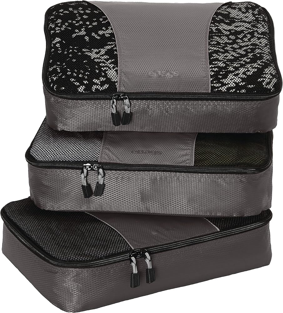 | eBags Classic Medium 3 Piece Packing Cube Set (Black) | Packing Organizers
