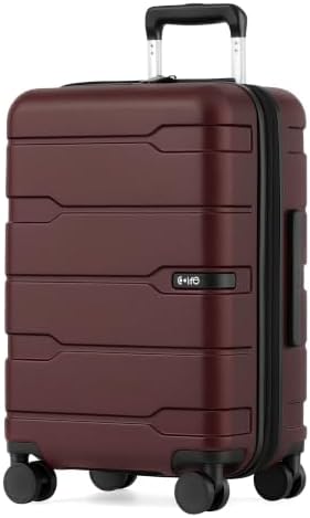 Coolife Large Checked Luggage Hardside Suitcase with Spinner Wheels, 28in