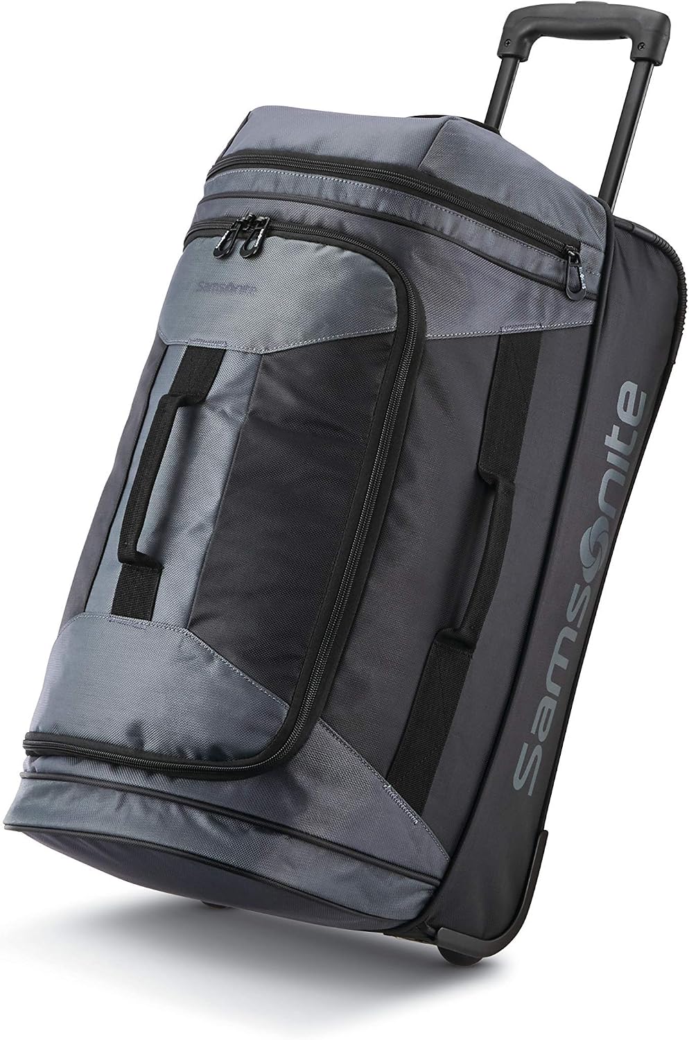 Samsonite Andante 2 Wheeled Duffel Bag, 22-Inch Durable Rolling Luggage with Inline Skate Wheels, Push-Button Handle &amp; Spacious Compartments, Travel-Friendly and Lightweight - Moss Green/Black