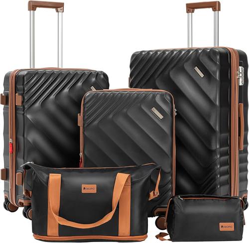 Rosamo 5-Piece Hard Shell Expandable Luggage Set, Airline Approved Carry-On