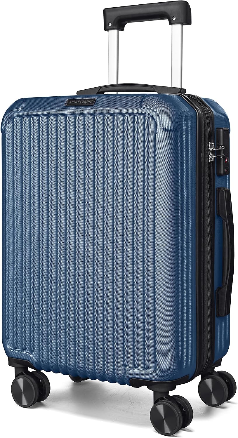 LIGHT FLIGHT 20 Inch Carry On Luggage 22x14x9 Airline Approved, Royal Blue